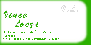 vince loczi business card